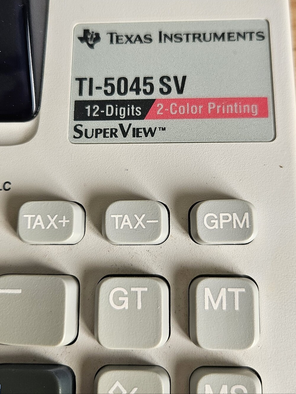 Texas Instruments TI-5045 SV 12-Digit 2-Color Printing Calculator - Tested - Picture 4 of 14